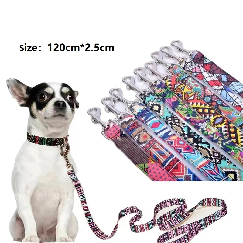 

1.2M Arnes Perro Bohemian National Style Dog Leash for Small And Large Mascotas Harnais Chien Perros Accesorios Cachorro Coleira
