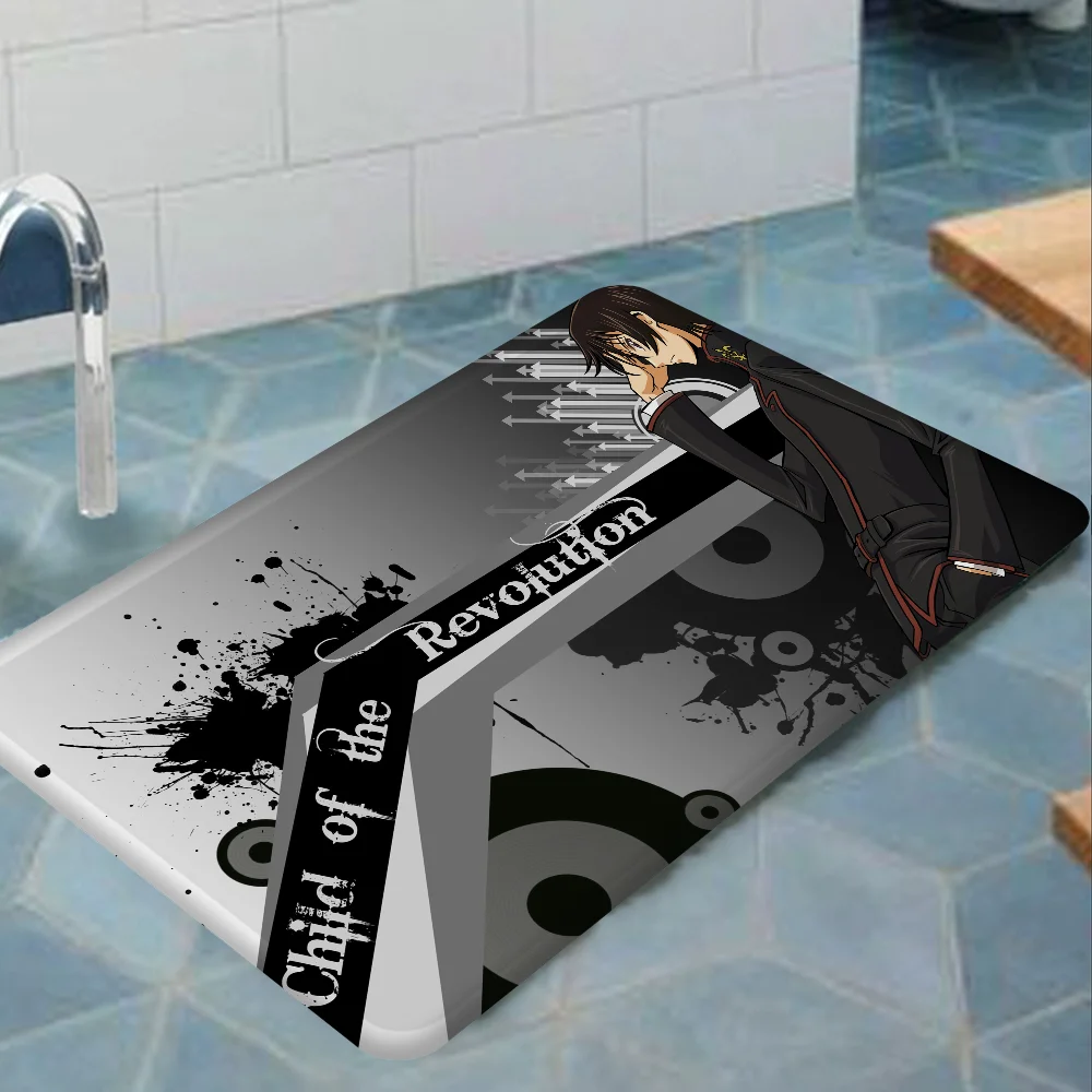 Code Geass Floor Mat INS Style Soft Bedroom House Laundry Room Anti-skid Household Carpets