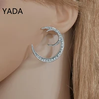 yada double moon crescent earrings mystic gothic jewelry fashion woman gift 2022 new er220030