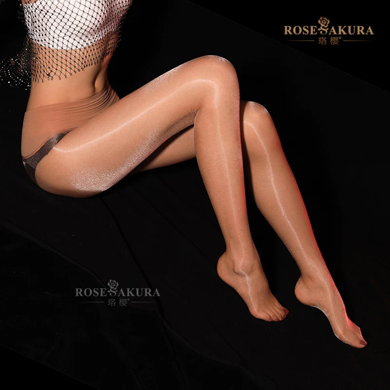 Пикантные перламутровые блестящие бесшовные колготки с невидимой промежностью