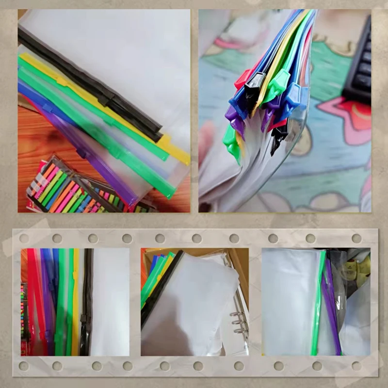 12 шт./лот сумки на молнии A5 водонепроницаемые прозрачные из ПВХ с карманами для