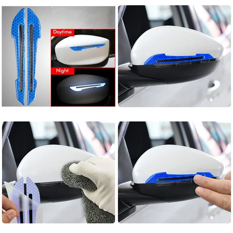 Наклейки на зеркало заднего вида без следов