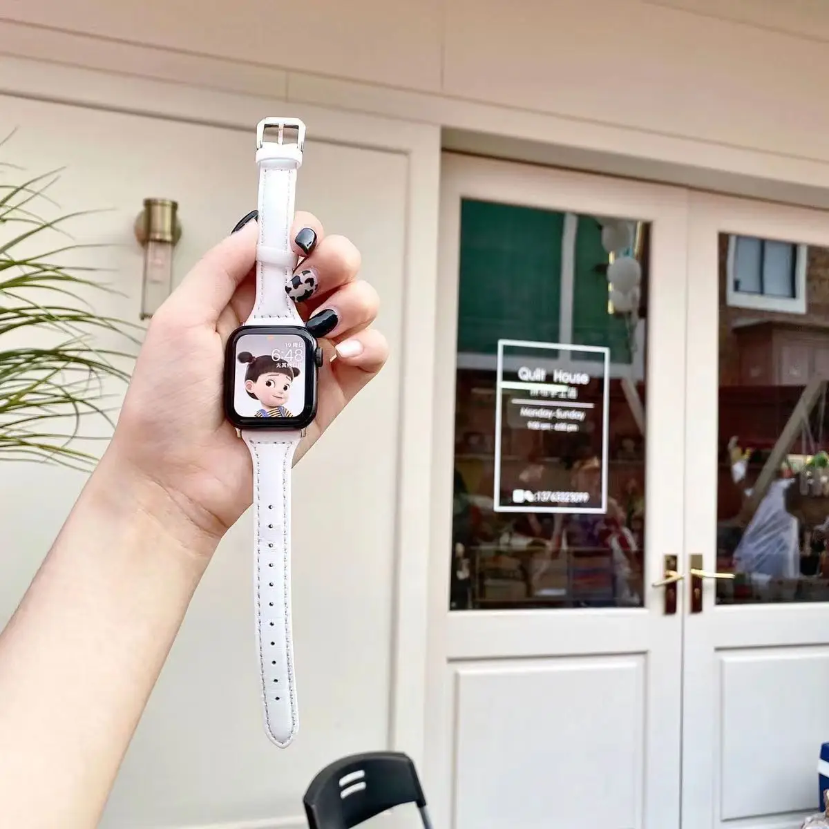 Slim Thin Leather strap for Apple Watch Band 41mm 45mm 40mm 44mm 42mm correas para Women Bracelet iWatch Series 8 7 6 5 se Ultra