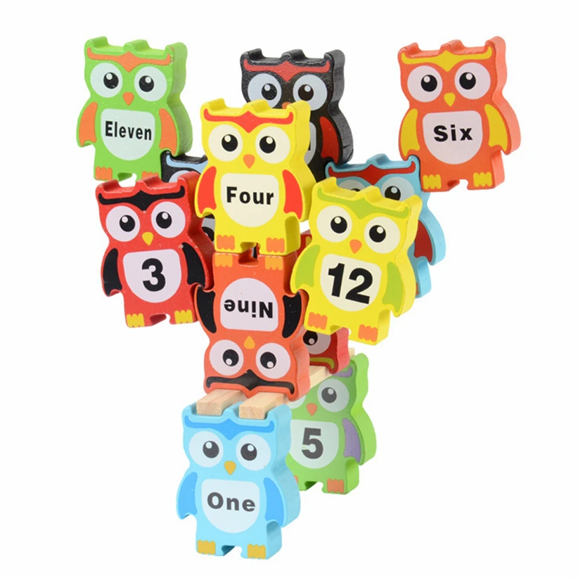 

Kids Wooden Sticks Steady Stacking Puzzle Toys Montessori Color Building Blocks Balance Games Educational Toys D65Y