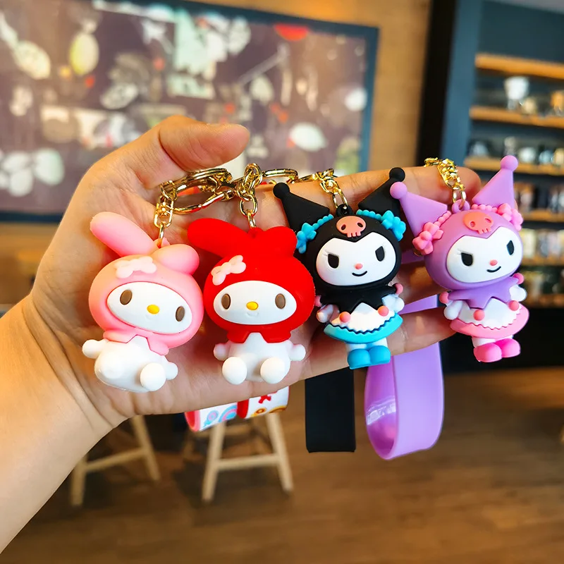 

Брелок для ключей из ПВХ в стиле аниме Sanrio Melody Kuromi Cinnamoroll