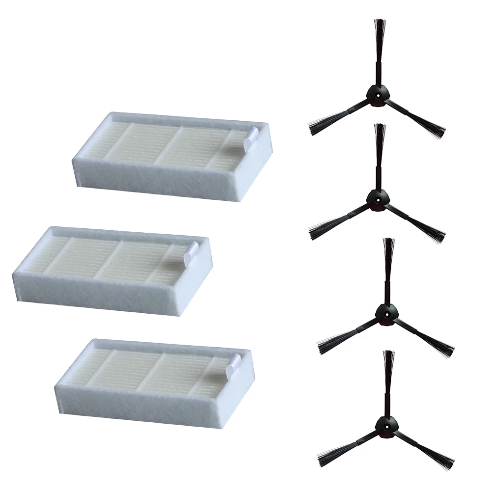 

4x комплекта боковых щеток 3x HEPA-фильтра для робота-пылесоса CHUWI Ilife V5s V5 X5 Ilife V3s V3s Pro V3l V5s Pro V50