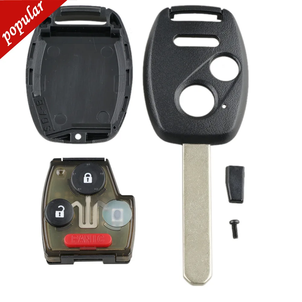 J50 3B Car Key With 46 Chip CWTWBIU545+ID46 Chip 433 Frequency For Honda  2005 2006 2007 2008 Pilot Keyless Remote Car Key Fob