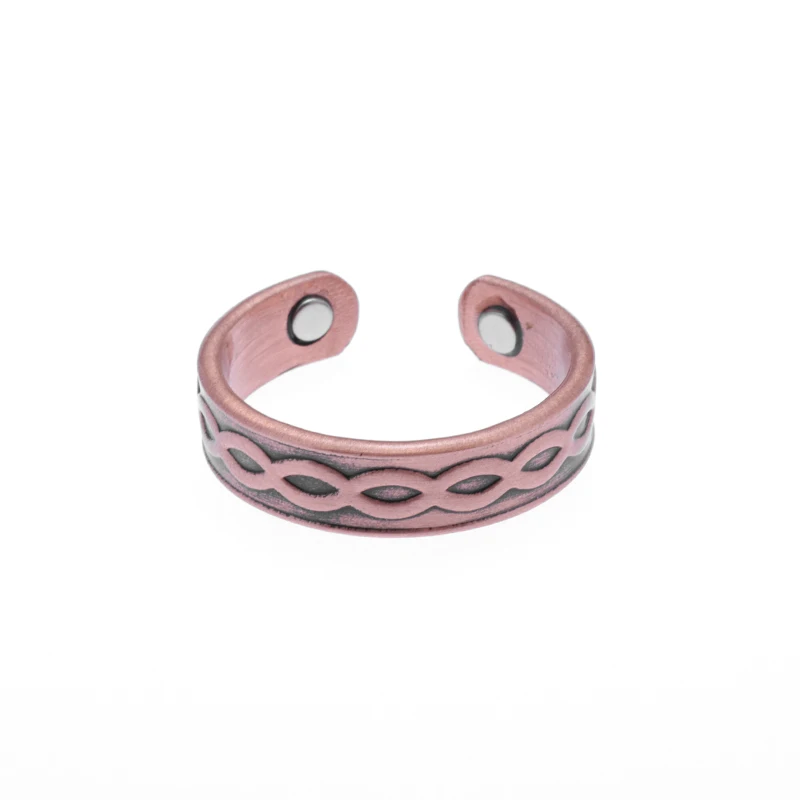 Fashion Classic Cube Copper Magnetic Adjustable Opening Ring for Men and Women Jewelry Gift | Rings