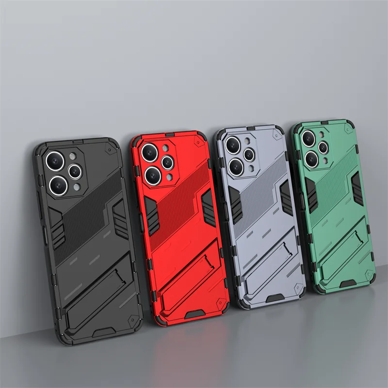 

For Xiaomi Redmi 12 Case for Xiaomi Redmi 12 Cover Protective Punk Armor Capa Shell Kickstand Phone Cover for Xiaomi Redmi 12 4G