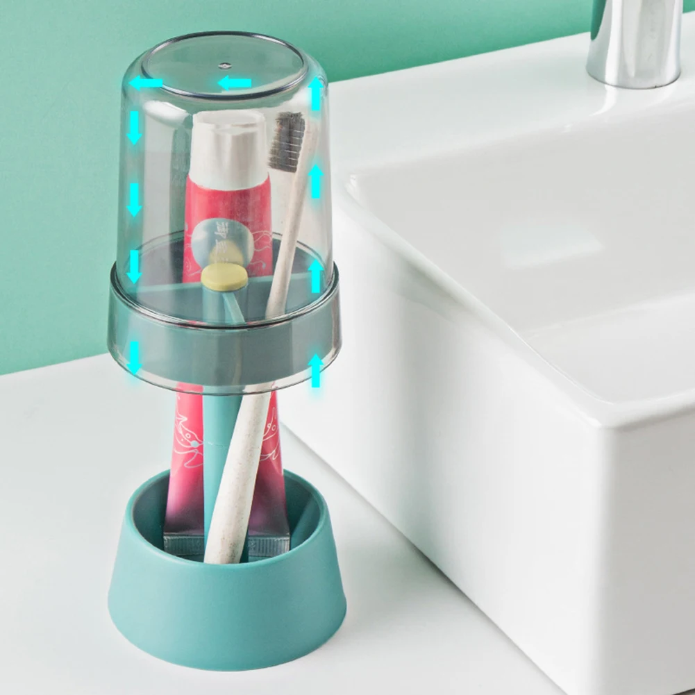 

Креативный Настольный держатель для зубной пасты и зубной щетки с 3 отделениями, декоративный органайзер для хранения зубов, держатель для ...