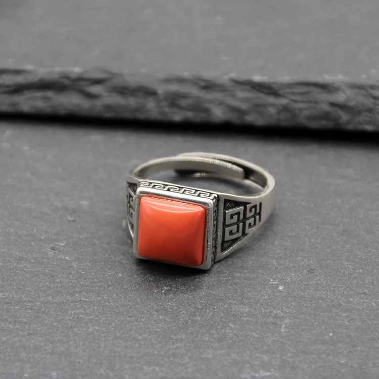 

Мужское Винтажное кольцо из тайского серебра S925 пробы