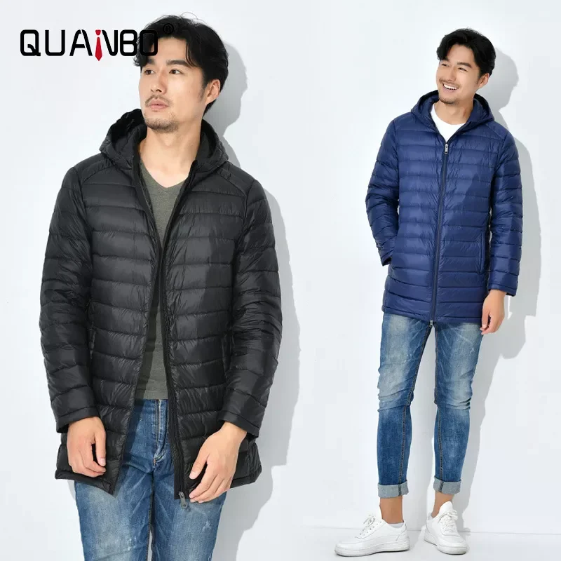 New2022 Size 5XL 6XL 8XL  7xl Coats Men's Long Ultralight Packable Hooded Down Jacket Puffer Down Coats Black  Casual  Jacke