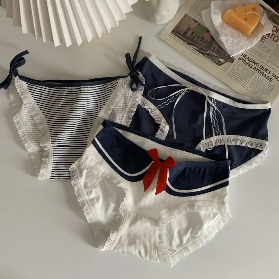 

3 шт., женские хлопковые трусы в японском стиле