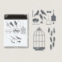 birdcage 2022 new arrival clear stamps and metal cutting dies sets for diy craft making greeting card scrapbooking