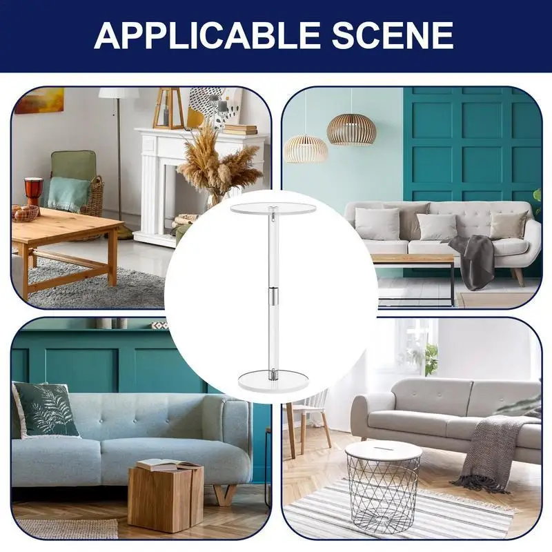 Акриловый прозрачный кофейный столик зеркальный маленький круглый современный