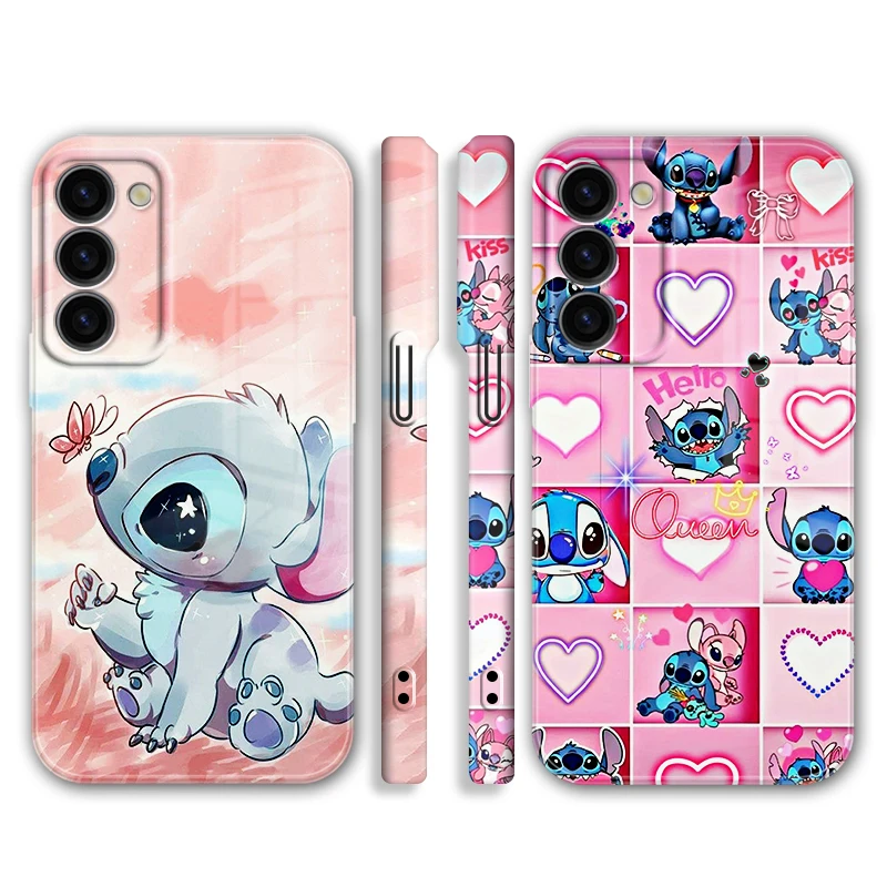 

Stitch Angel Ohana Cute Feilin Film Luxury Cover For Samsung S23 S22 Ultra A54 A34 A14 A73 A53 A13 A22 A12 Hard Phone Case Cover