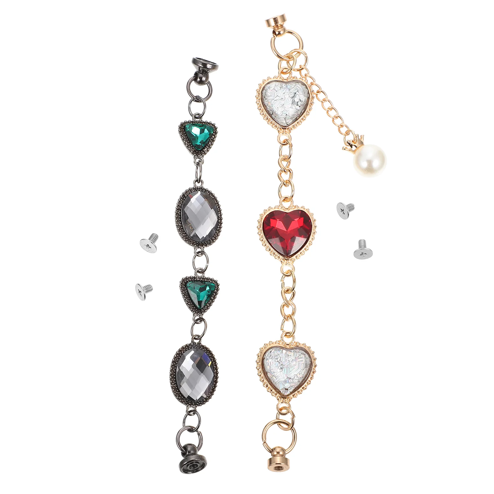 

2pcs Indie Phone Chain Gemstones Phone Lanyard Stone Cell Phone Lanyard Bohemian Colorful Beaded Strap