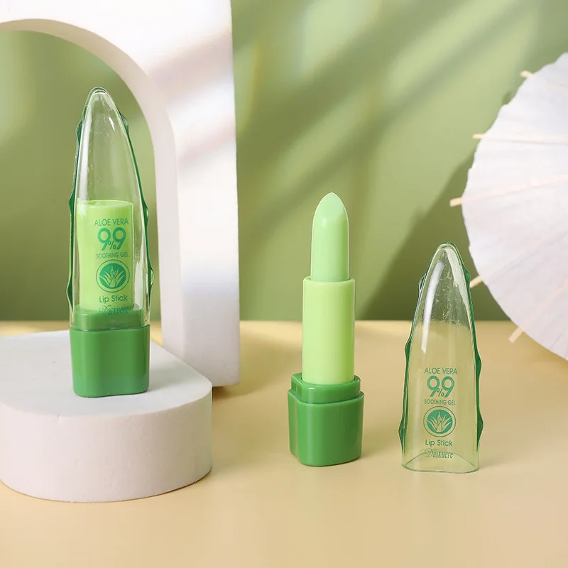 

Aloe Vera Discoloration Lipstick Lip Balm Lip Balm Sphere Color Changing Long Lasting Moisturizing Lipstick Clear Lip Gloss