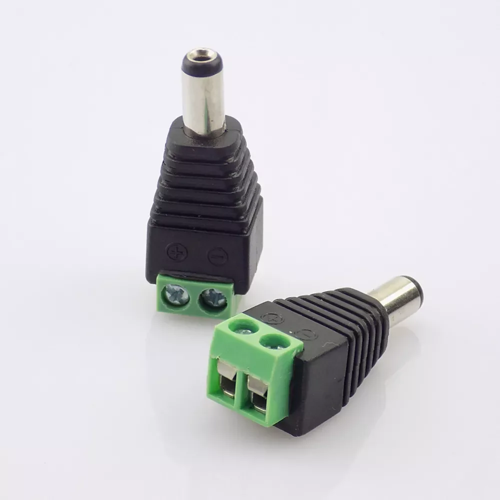 

5.5 x 2.1mm DC Power Male Jack Connector Plug DC Male Adapter BNC Connector for CCTV Camera led lighting strip