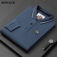 2021 new 100 cotton mens brand polo shirt mens casual embroidery long sleeve t shirt high end polo business mens wear