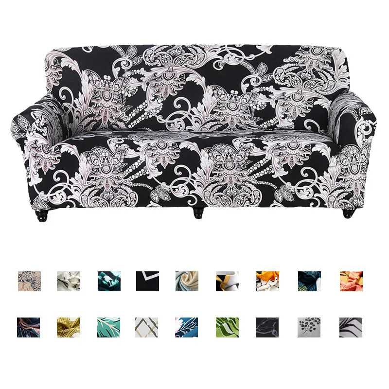 

Sofa Cover Spandex Fit Fractal Sofa and Seating Area Sofa, Geometric Printed Snacks Couch Covers for Sofas