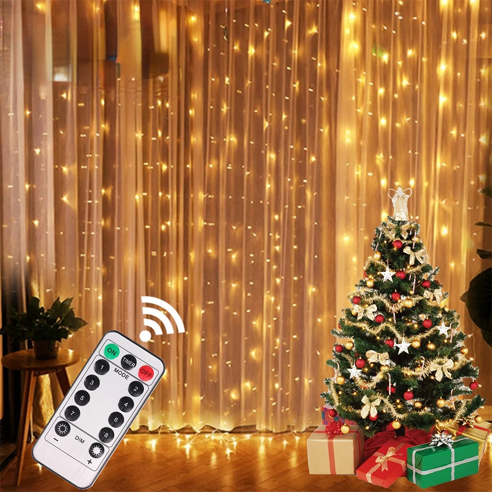 Festoon String Light Fairy Garland Curtain Light Christmas Light Christmas Decor For Home Holiday Decorative New Year Lamp