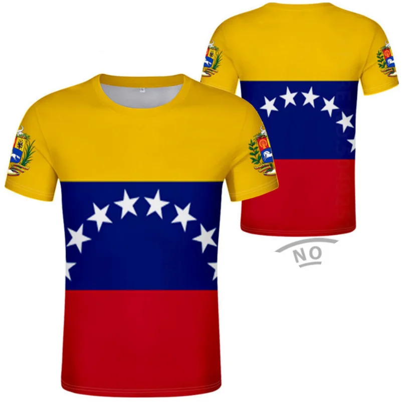 

Футболка Венесуэла, самодельная футболка с бесплатным именем и номером, футболка с государственным флагом, футболка с надписью на испанском и колледже, одежда с принтом