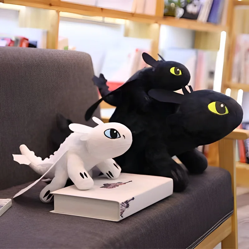 

60/45/35cm Cute Toothless Plush Toy Soft Animal Cartoon Gift Soft Stuffed Cushion Doll Toy Children Day Gift Home Accessories