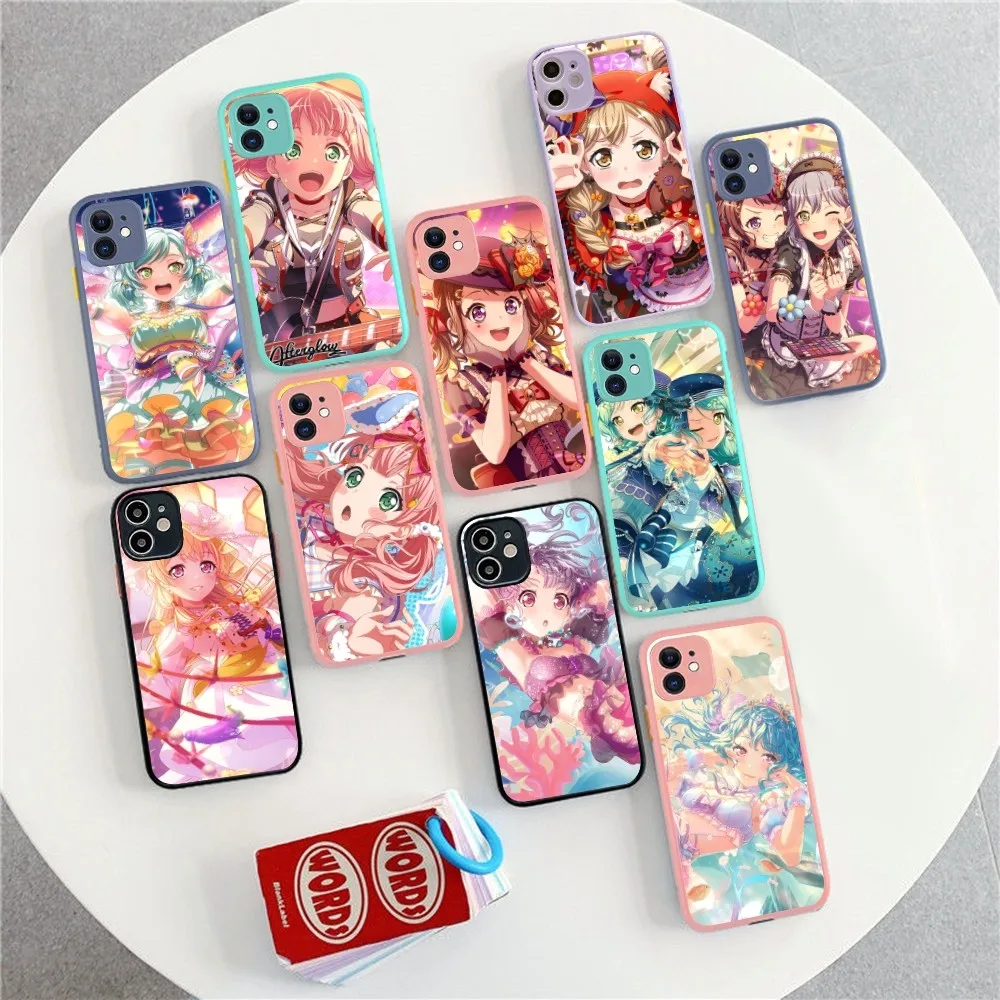 Чехол для телефона BanGDream IPhone 14 X XR XS 7 8 Plus 11 12 13 Pro MAX mini матовый противоударный чехол