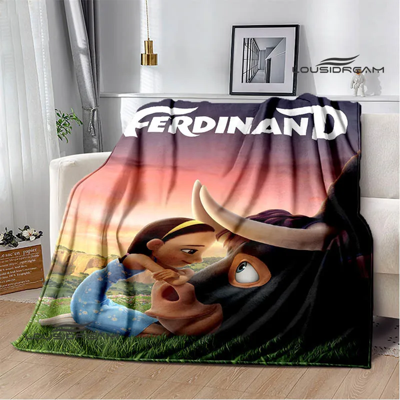 

Одеяло с мультяшным принтом Ferdinand, красивое теплое Фланелевое мягкое и удобное домашнее дорожное одеяло, подарок на день рождения