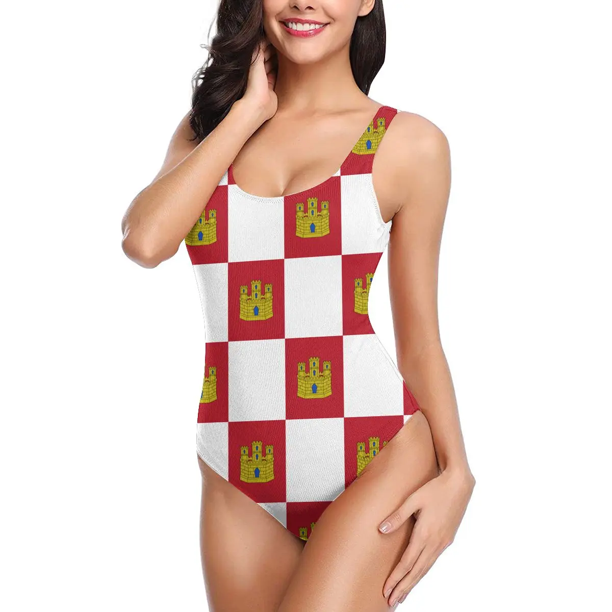 

Flag Of Castile-La Mancha sexy Bikinis Women Swimsuit Low Waist quick drying Women honeymoon Beach wear
