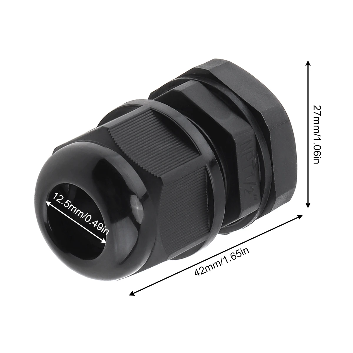 

Водонепроницаемый кабельный ввод, 10 шт., кабельный ввод IP68, 3/4 дюйма, NPT для кабеля 12-18 мм, нейлоновый черный разъем, фиксирующая головка для подключения