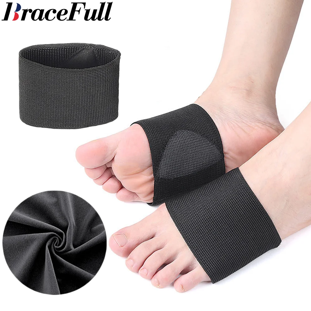 

1Pair Compress Arch Support Sleeve Cushion Brace Gel Pad Flat Foot Pain Relief Plantar Fasciitis Heel Spurs Metatarsal Women Men