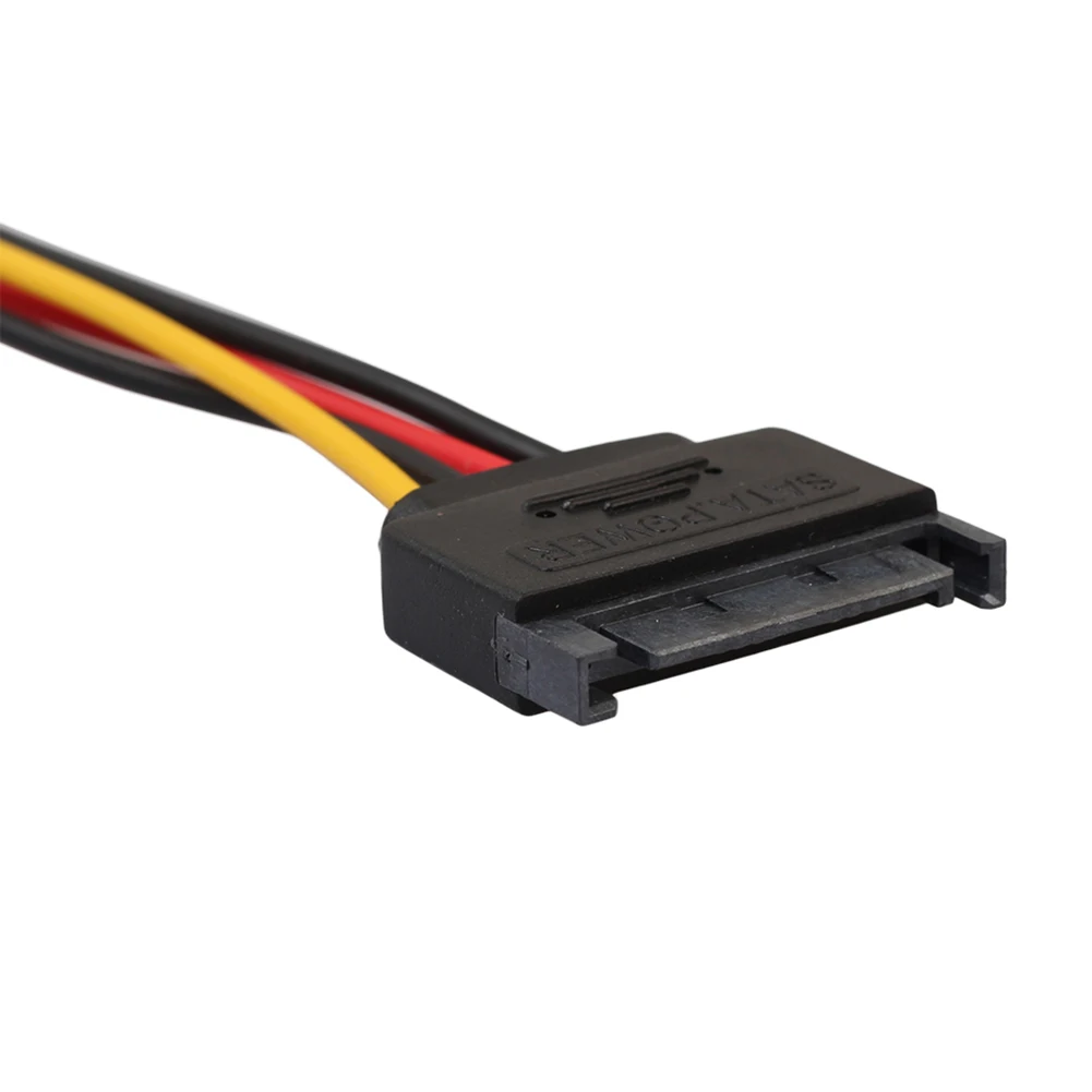 0 2 м SATA 15-контактный штекер на Molex 4-контактный гнездовой кабель питания для PCe Riser