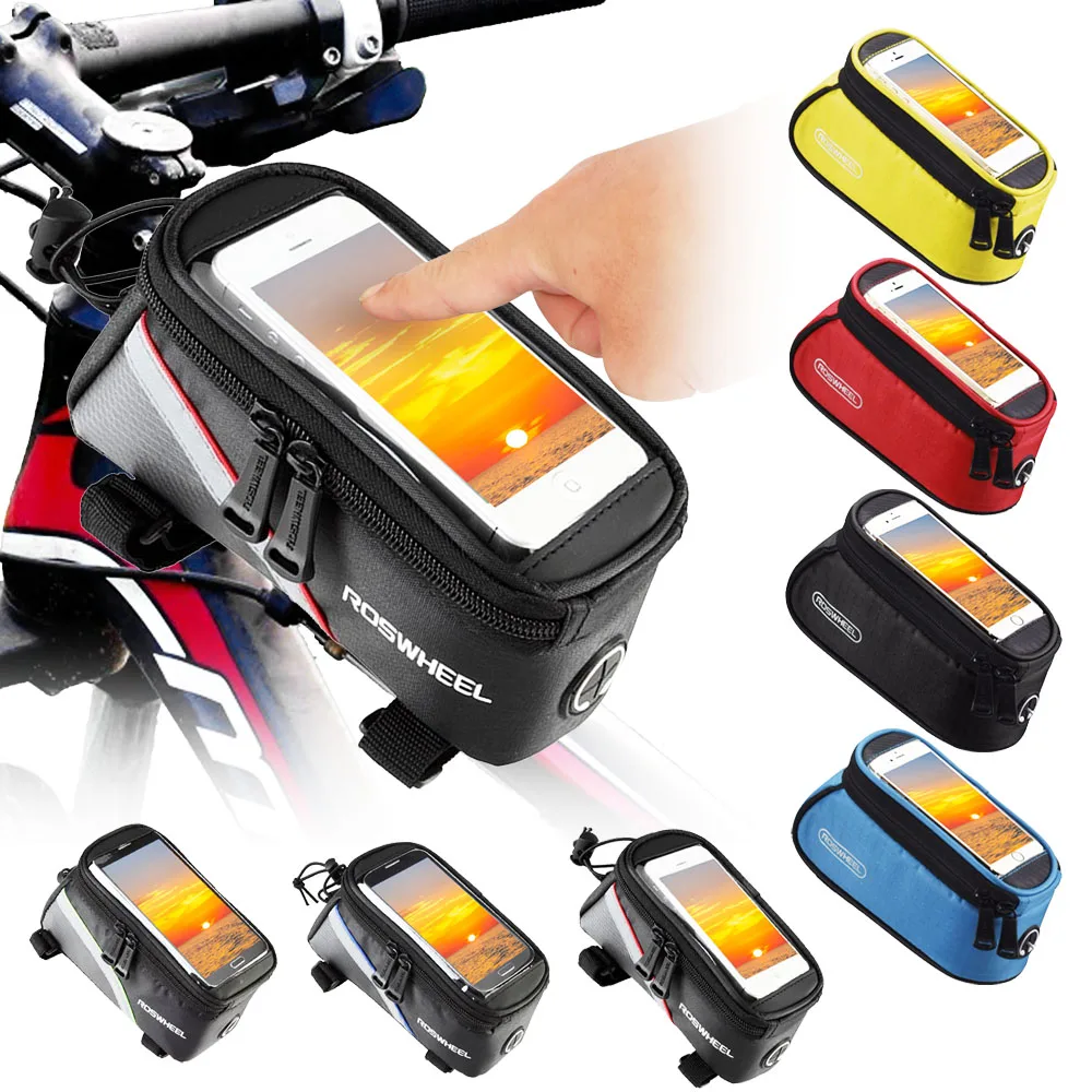 Велосумка ROSWHEEL с сенсорным экраном дождестойкая для горных велосипедов дорожных