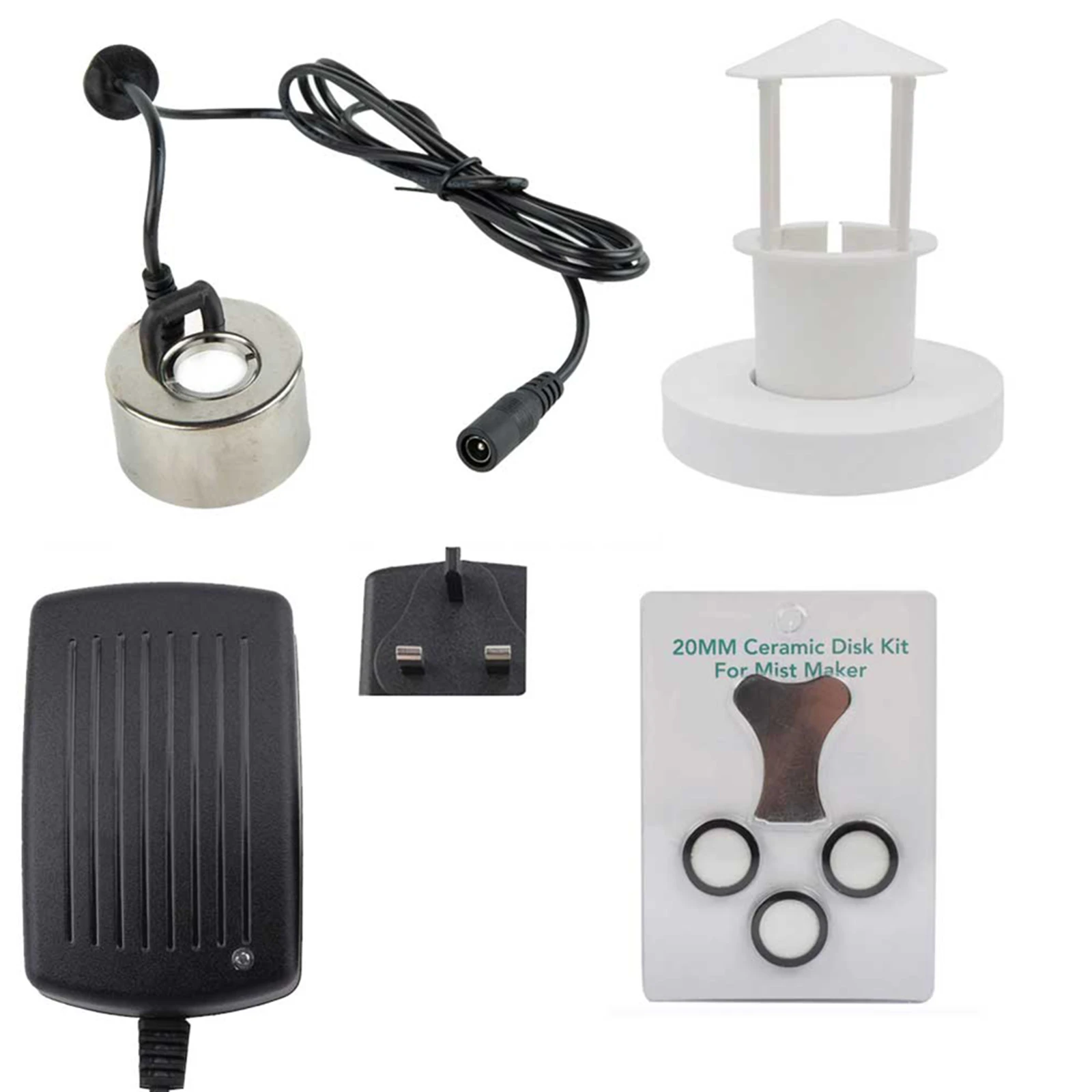 

Aluminum Mister with Splash Guard Create Stunning Water Mist in Pond Fountain Water Tank Easy Operation Fog Maker