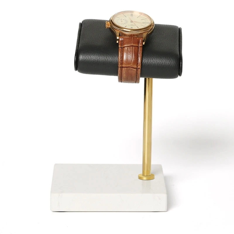Подставка для часов кожаная основа ручной работы натуральный мрамор подставка