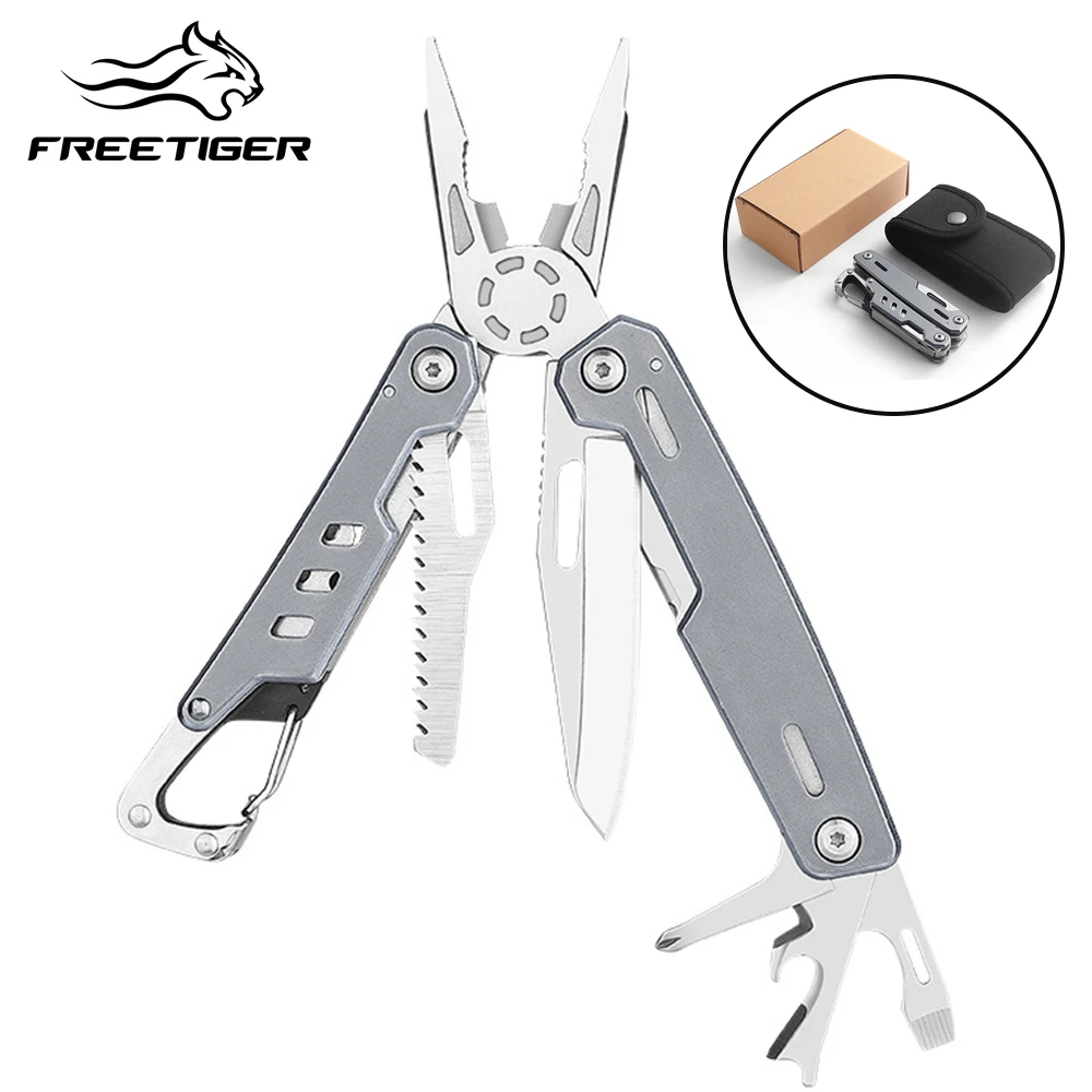 

FREETIGER Multi Mini Plier Outdoor Camping Multitool Portable Folding Pocket Foldable Pliers Tool for Camping Wire Stripper Gear