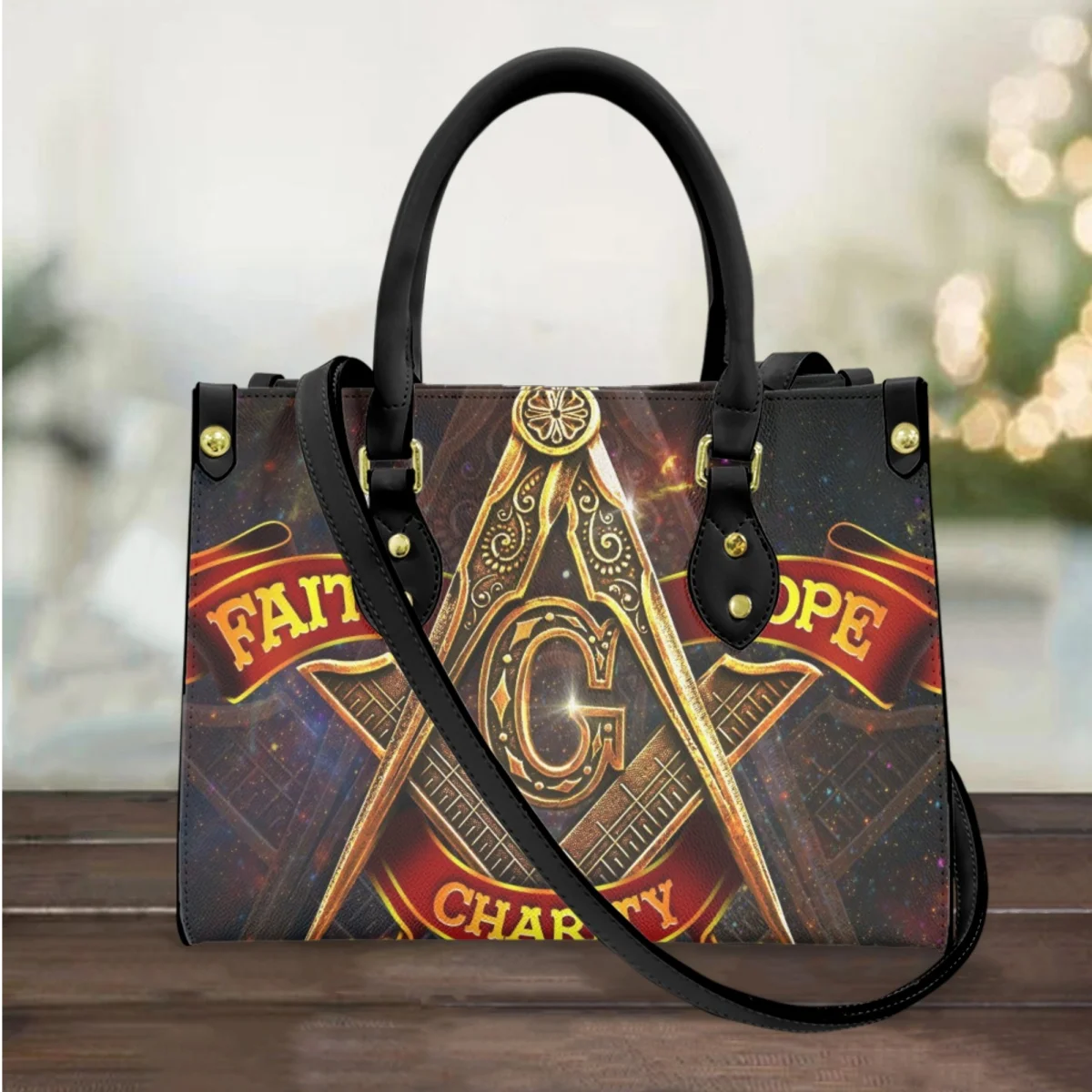 

Freemasonry Pattern Women Crossbody Bags Personalized Handbag PU Leather for Ladies Trend Casual Handbags Bolsas De Mujeres