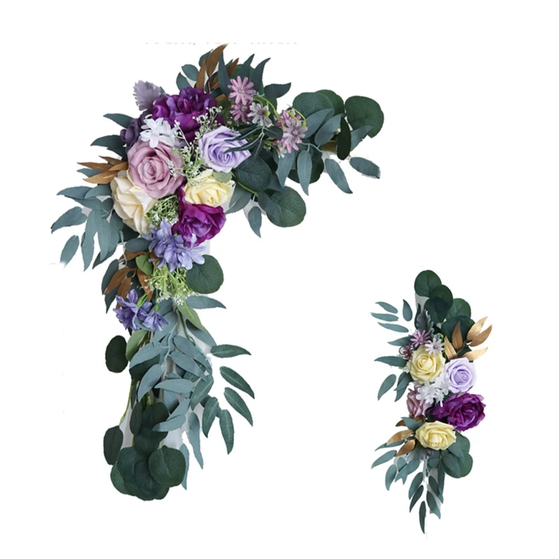 

Реквизит для свадьбы, искусственный цветок, арка, композиция, гирлянда, роза, свадебное украшение фона, 2 шт.