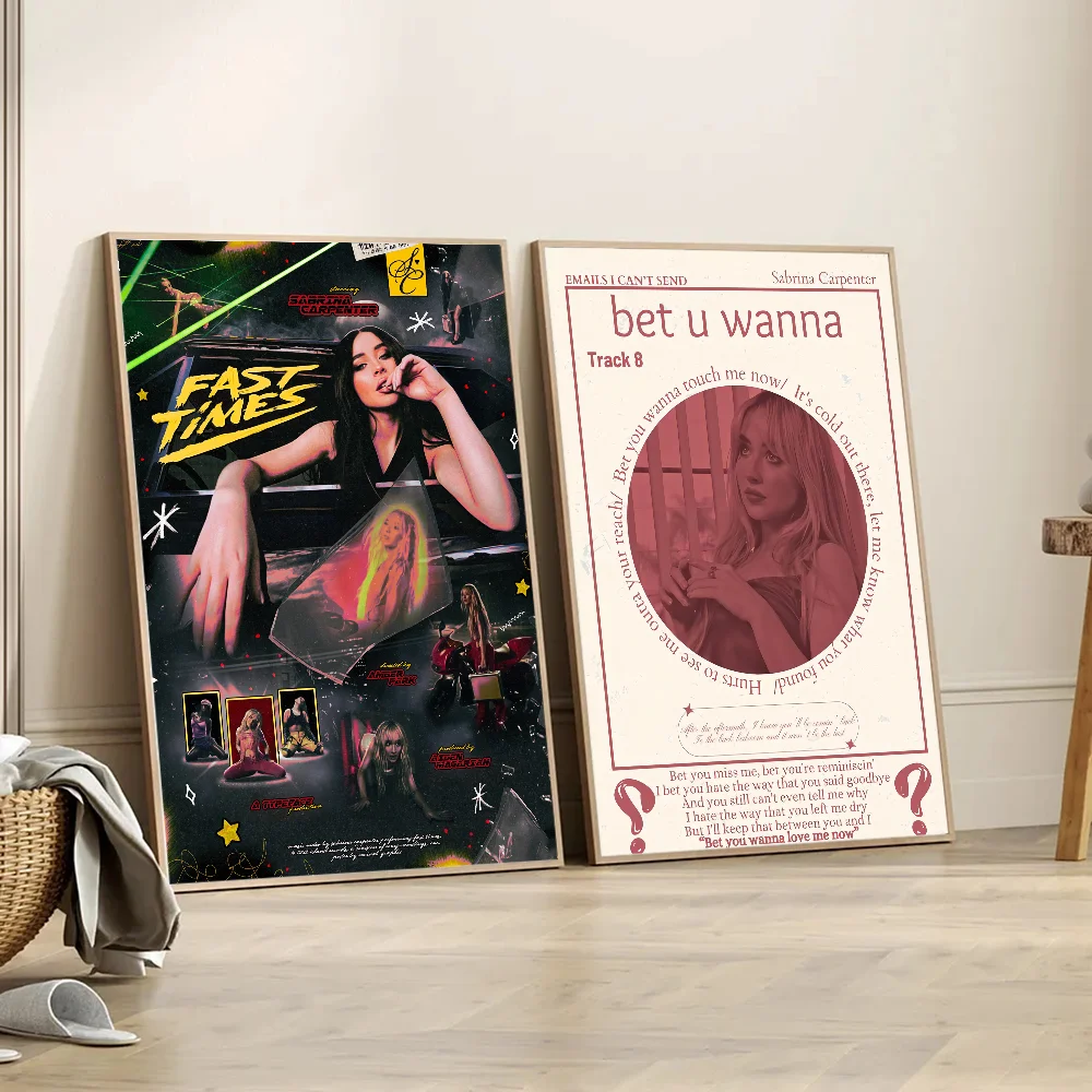 Плакаты Singer S-Sabrina Ann Lynn C-плотничные аниме плакаты липкие искусственные кофейные