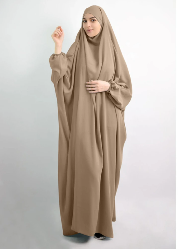 Hooded Abaya Muslim Women Hijab Dress Prayer Garment Jilbab Long Khimar Robe Full Cover Ramadan Gown Abayas Islam Clothes Niqab