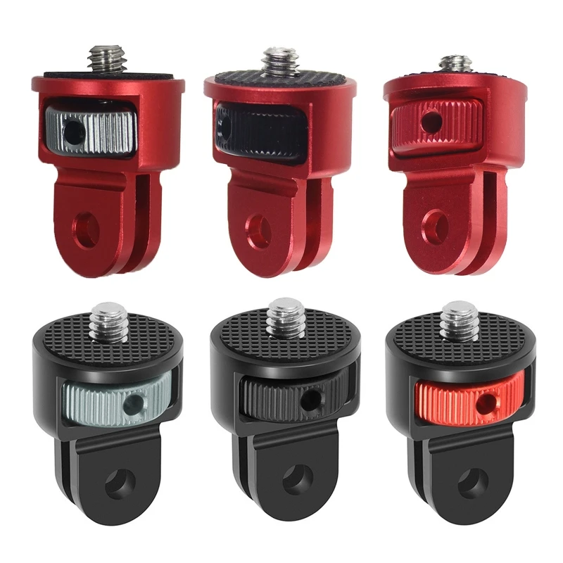 

Aluminum Alloy 1/4 inch Screw Tripod Adapter 360 Rotating Mount Holder For GoPro 10 9 Insta 360 One Camera Accessories