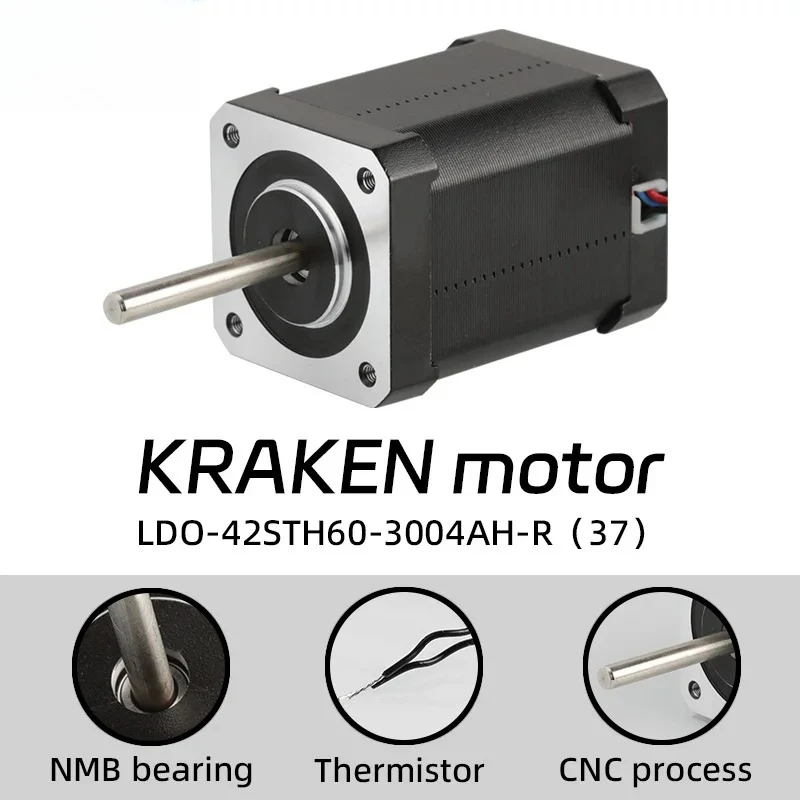 Фото Шаговый двигатель Kraken Alto Par NEMA17 V2 D3vil 104GT-2 для 3D-принтеров K1, K1C, K1 Max, Voron, VzBot, круглый вал №1