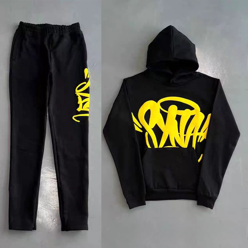 Толстовка Synaworld в стиле хип-хоп для мужчин и женщин с буквенным принтом свободные