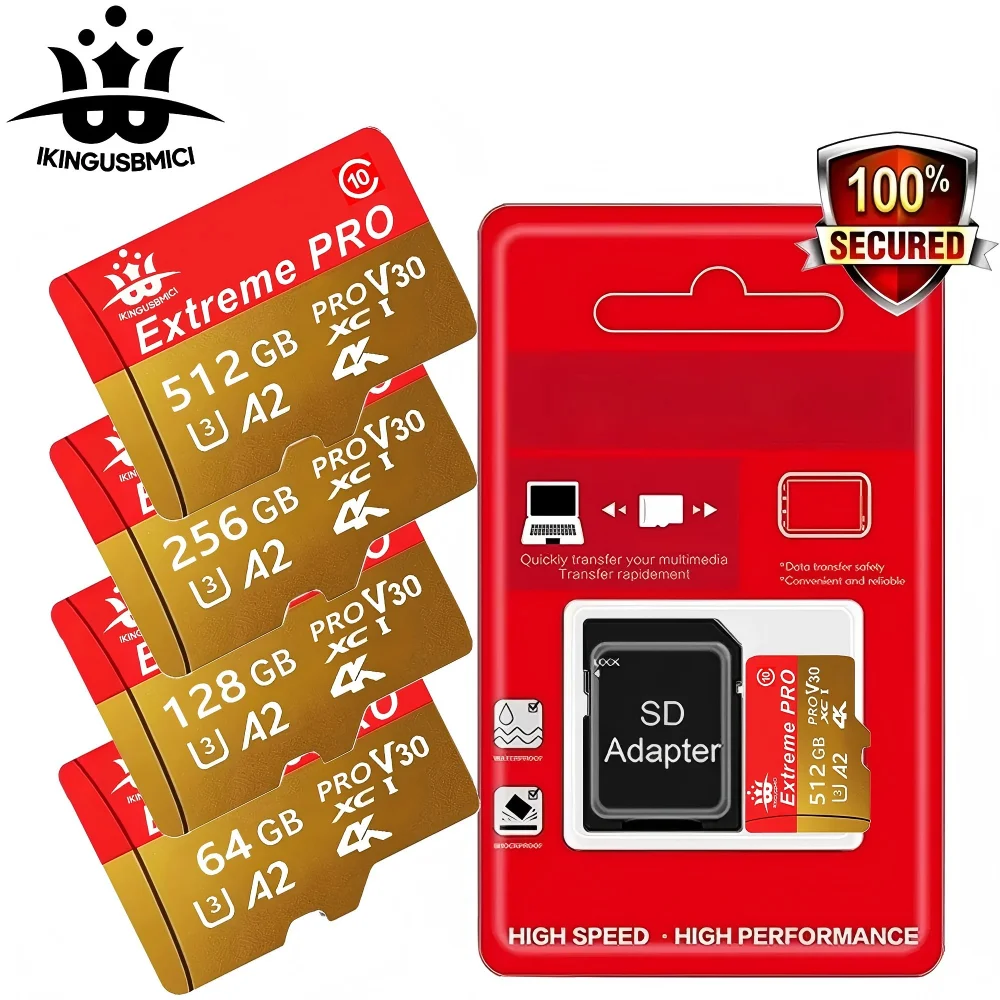 Фото Карта памяти Play PRO MicroSD Express/512 ГБ/256 ГБ, видео 4K, карты памяти для игровых консолей, скорость до 900 МБ/с для Nintendo Switch 2 №1