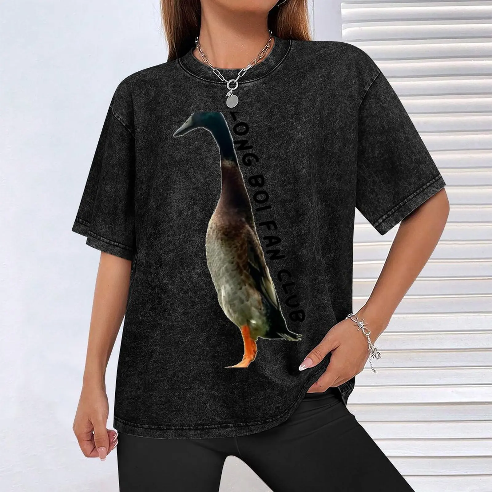 Длинная футболка Boi Fan Club Duck простые футболки с рисунком рэпера мужские большие и