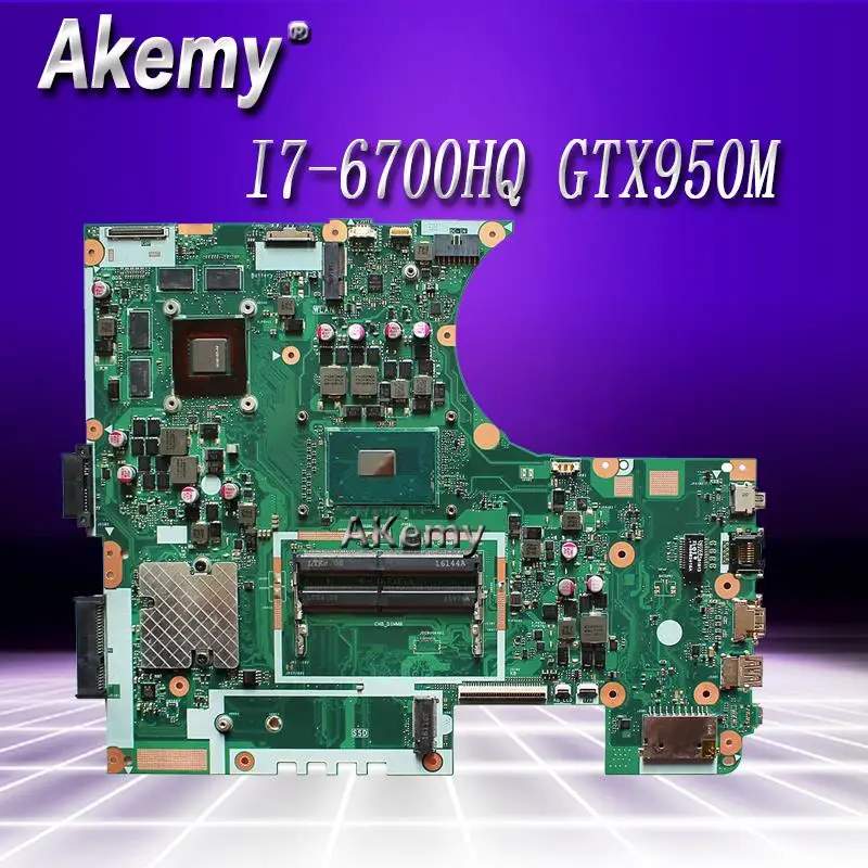 

Материнская плата N752VX Мб. _ 0M/I7-6700HQ/как GTX950M, модель REV 2,0 для Asus N752V, N752VX, материнская плата для ноутбука DDR4, ОЗУ 100%, протестирована