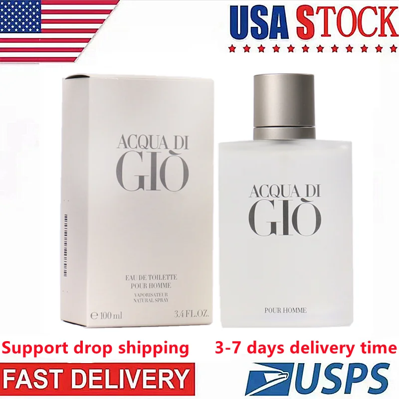 

Shipping 3-6 Days In The US Men's Parfum Acqua Di Gio White GIO Long Lasting Stay Body Spray Brand Perfumes for Men