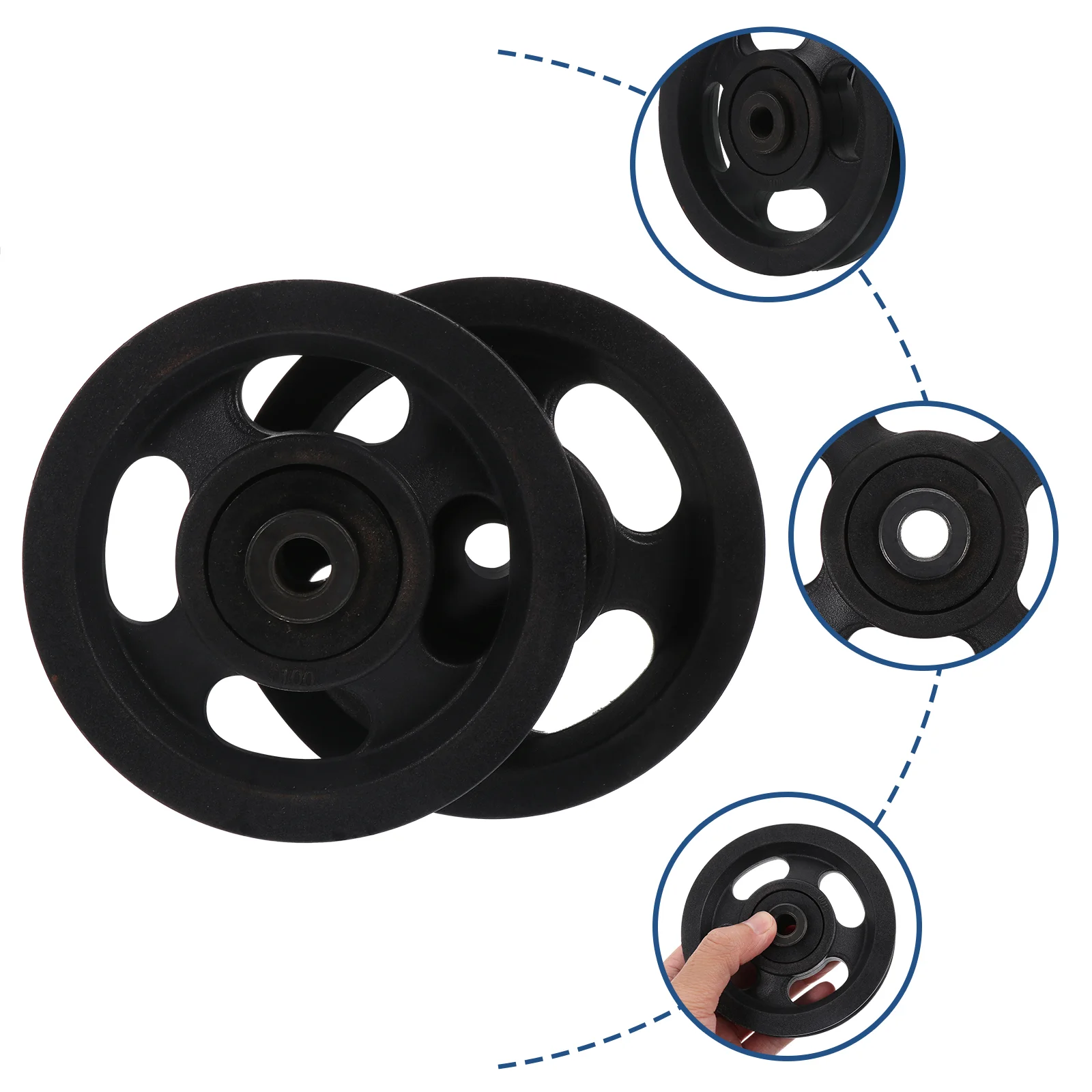 

Pulley Bearing Machine Cable Muscle Strength Bicep Training Parts Steel Rope Accessories Attachment Forearm Triceps Idler Wheel